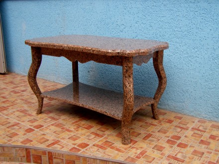 Каменный столик с оригинальным дизайном камня.  Полированный.  Междуреченское ме. . фото 4