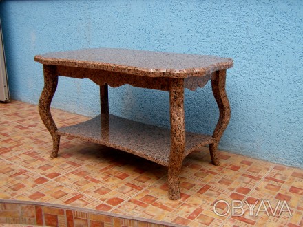 Каменный столик с оригинальным дизайном камня.  Полированный.  Междуреченское ме. . фото 1