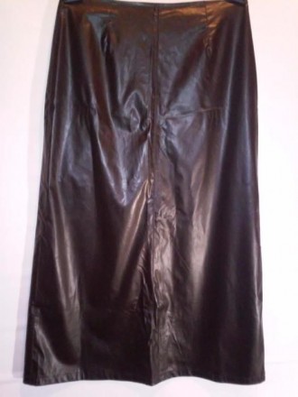 Новая юбка экокожа на подкладке (темно-коричневая). Размер 48. Длина - 94 см, ши. . фото 2