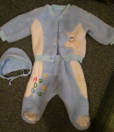 Детский тепленький костюмчик для новорожденного. Идет 0-6 мес.. . фото 2
