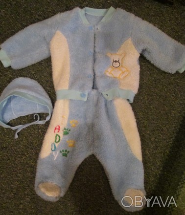 Детский тепленький костюмчик для новорожденного. Идет 0-6 мес.. . фото 1