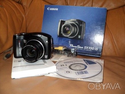 Фотоапарат Canon PowerShot SX100 IS. Частично в рабочем состоянии. На запчасти и. . фото 1
