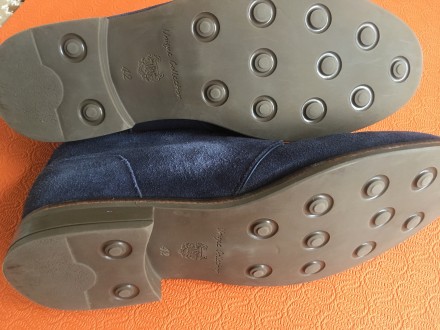 Замшевые синие ботинки Davis Exchange 42 размер б/у в хорошем состоянии, внутри . . фото 10