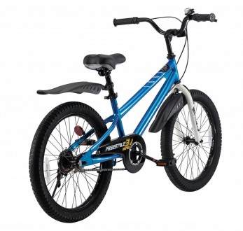 Велосипед для девочек и мальчиков RoyalBaby Freestyle 20", синий - детский велос. . фото 6