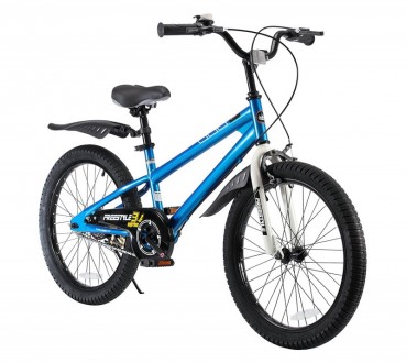 Велосипед для девочек и мальчиков RoyalBaby Freestyle 20", синий - детский велос. . фото 5