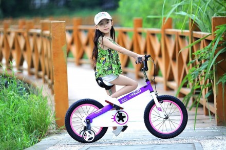 Велосипед для девочек и мальчиков RoyalBaby Honey 16", фиолетовый - детский вело. . фото 5