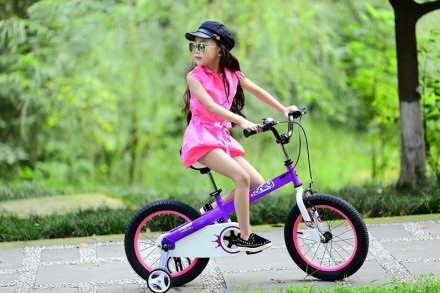 Велосипед для девочек и мальчиков RoyalBaby Honey 16", фиолетовый - детский вело. . фото 6