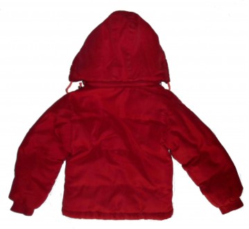 Теплая детская красная куртка с капюшоном 
Размер:   104 / 2-4 года.   
Ткань . . фото 4