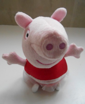 Очаровательная мягкая говорящая игрушка свинка Пеппа в юбке  Peppa Pig.
Высота:. . фото 3