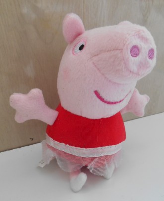 Очаровательная мягкая говорящая игрушка свинка Пеппа в юбке  Peppa Pig.
Высота:. . фото 5