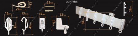 Универсальный гибкий карниз для штор Flex Light - это возможность быстро, качест. . фото 7