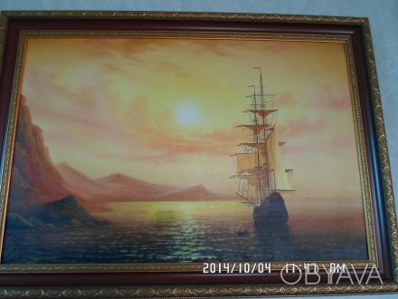 Продается картина Закат на море холст масло размер 100 на 70 см. . фото 1