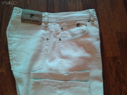 Мужские летние джинсы PIERRE CARDIN, цвет слоновой кости, состояние новой вещи, . . фото 4