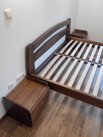 Дерев'яне ліжко буде прикрашати Ваш дім і буде створювати незабутнє відчуття ком. . фото 4