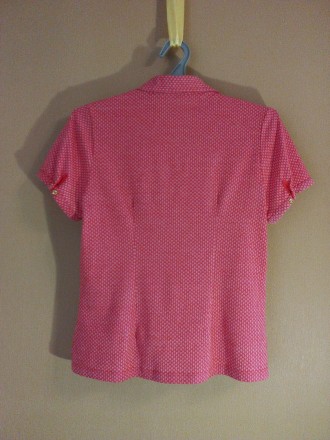 Женская футболка поло розового цвета.
50% Котон, 50% Полиэстер.
Длинна: 59 см.. . фото 4