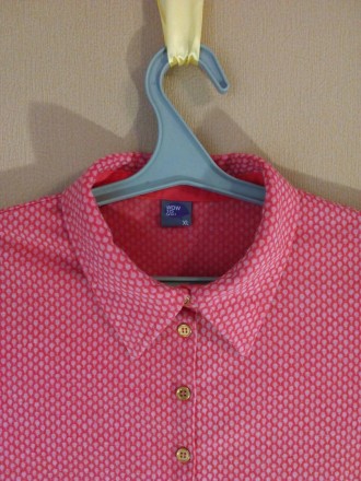 Женская футболка поло розового цвета.
50% Котон, 50% Полиэстер.
Длинна: 59 см.. . фото 2