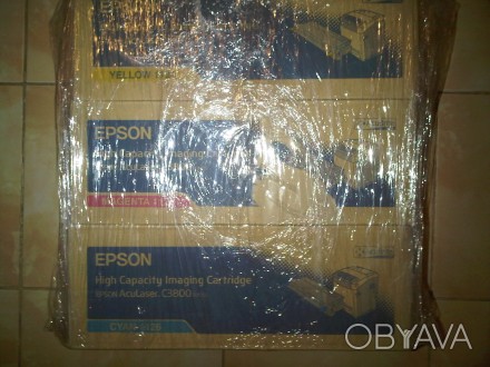 Продам комплект цветных картриджей для Epson AcuLaser C3800 (1124 yellow; 1125 m. . фото 1