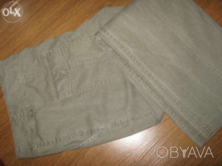 Торг! Летние брюки лен-хлопок,цвет-хаки,Германия ,размер 52.