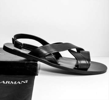 мужские кожаные босоножки Giorgio Armani (Оригинал 100%) производство Италия раз. . фото 2