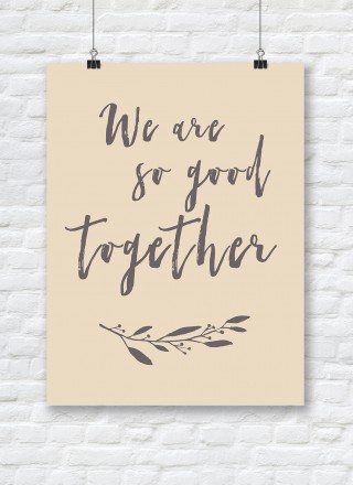 • Принт с красивой надписью: «We are so good together».
• Напечатан на синтетич. . фото 2