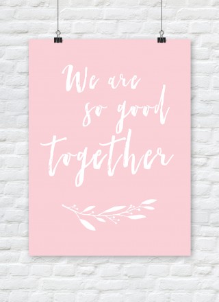 • Принт с красивой надписью: «We are so good together».
• Напечатан на синтетич. . фото 4