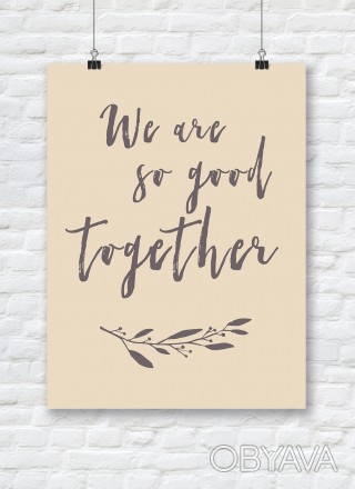 • Принт с красивой надписью: «We are so good together».
• Напечатан на синтетич. . фото 1