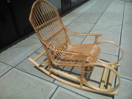 Кресло - качалка плетеная из лозы (выдерживает 100 кг. и более). Изготовлено в З. . фото 7