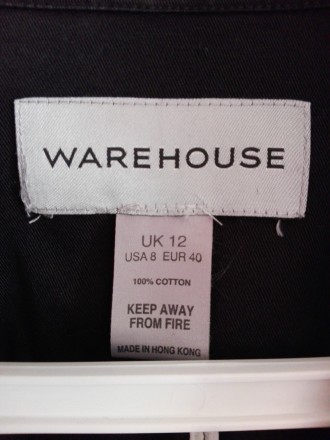 Приталенный пиджак темно синего цвета Warehouse. По бокам есть два карманчика,пи. . фото 3