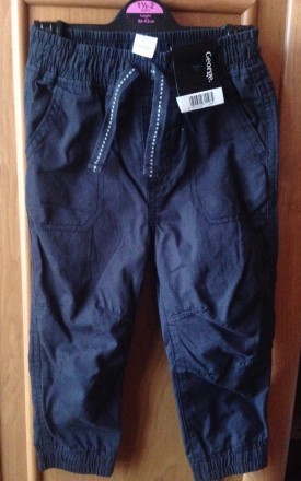 Фирменные штаны для мальчика George, размер 1,5-2 года, 92. 
Цвет - "мокрый асф. . фото 2