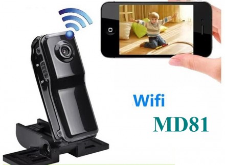 Беспроводная Wi-Fi Мини видеокамера MD81 способна транслировать и записывать кач. . фото 2