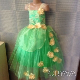 Продам шикарное платье "Весна"на девочку 5-7 лет.Длина юбки от талии 60 см ,корс. . фото 1