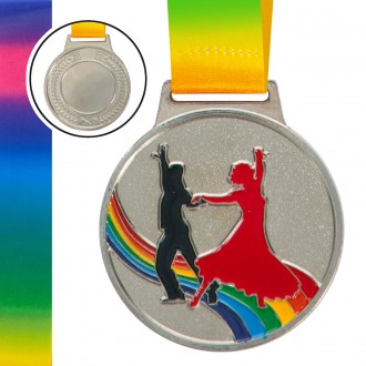 Медаль спортивная с лентой цветная d-6,5см Плавание SWIMMING (металл, 38g золото. . фото 3