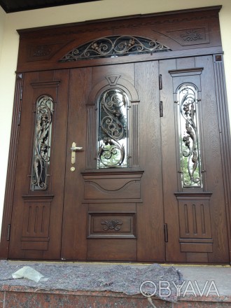 Двері вхідні в особняк. Двері в будинок. Кращі матеріали та ексклюзивний дизайн.. . фото 1