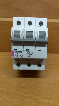 Автоматический выключатель 3 пол. ETIMAT C 6 новый.. . фото 2