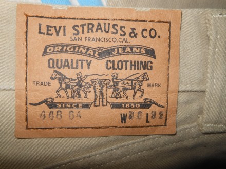 Отличные мужские джинсы песочного цвета от Levis. 100% хлопок. Отлично сидят, не. . фото 5