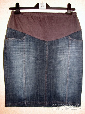 Юбка для беременной джинс. Очень качественная и комфортная.Хорошо держит форму. . . фото 1