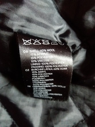 Полупальто мужское, бренд Hennes Mauritz (60% шерсть, цвет черный). Размер 50-52. . фото 6