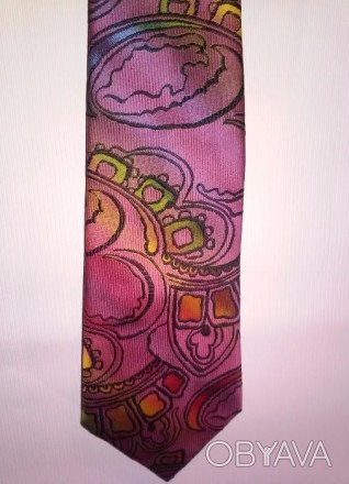 Новый оригинальный мужской галстук. Красочный, нарядный. Длина 140 см, ширина - . . фото 1