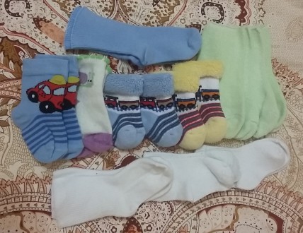 Носочки для новорожденных в хорошем состоянии.
Размер -8-10(от 3 до 12 месяцев). . фото 2