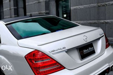 Спойлер на багажник, лип спойлер Mercedes S-class W221 Wald Black Bison Style. 
. . фото 3