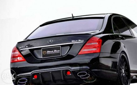 Спойлер на багажник, лип спойлер Mercedes S-class W221 Wald Black Bison Style. 
. . фото 4