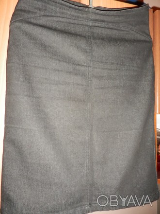 юбка джинсовая,стрейч,длина 55 см,в поясе полуобхват 37 см,в бедрах 94 см.. . фото 1