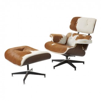 Дизайнерское кресло Eames Lounge Chair & Ottoman, кожа пони.
Киев Кресло Релакс. . фото 2