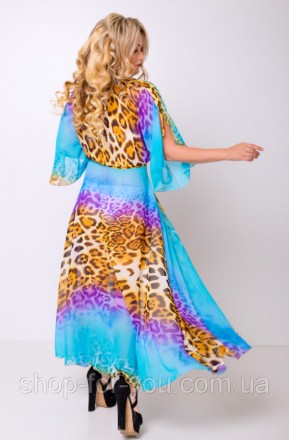Стильное длинное женское шифоновое платье - туника для пляжа
Выглядеть ярко, мод. . фото 3
