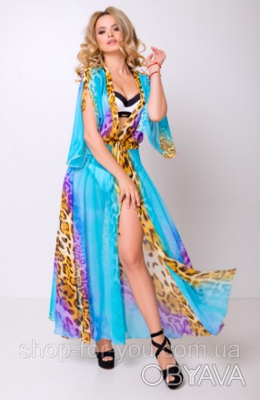 Стильное длинное женское шифоновое платье - туника для пляжа
Выглядеть ярко, мод. . фото 1