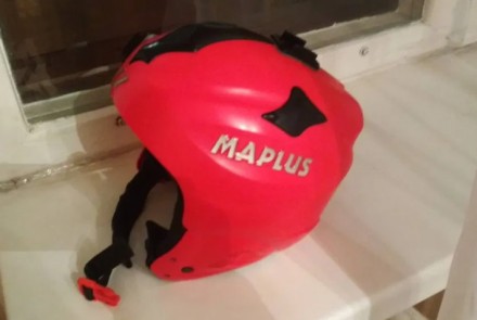 Продам шолом гірськолижний MAPLUS S6 Shadow. Відмінний стан. Червоний колір,розм. . фото 4