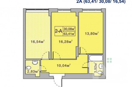 
Общая площадь: 55,74 м2;
Жилая площадь: 28 м2;
Площадь кухни: 13 м2;
Этаж/этажн. . фото 3