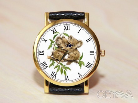 Часы коала, женские часы, детские часы, уникальные часы, праздничные часы, часы . . фото 1