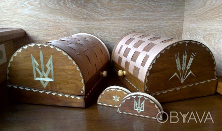 Продам деревянную хлебницу ручной работы. Используемый материал - фанера, дерево. . фото 1