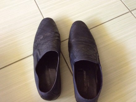 Кожаные туфли темно-синего цвета размер 42 состояние хорошее. . фото 7